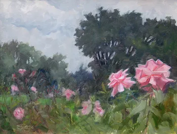 Painting Oil_Garden Roses_14x11